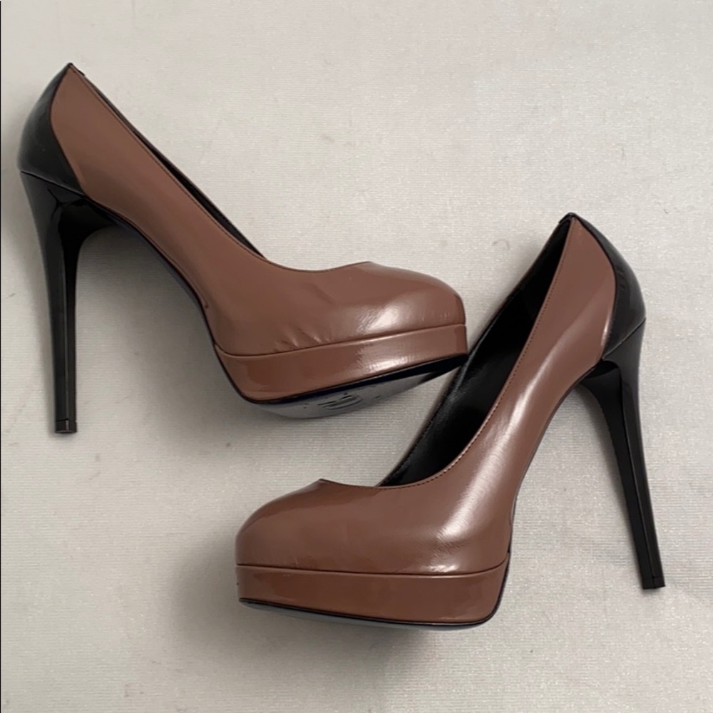 Ruthie Davis brown black two-tone platform stiletto heels 39 - Picture 13 of 15